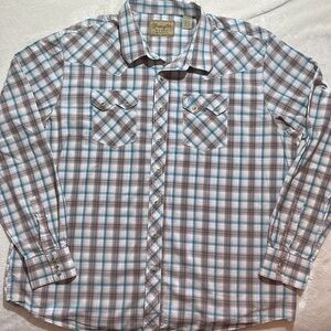 WRANGLER MENS RETRO 3XL WESTERN PEARL SNAP LONG SLEEVE SHIRT